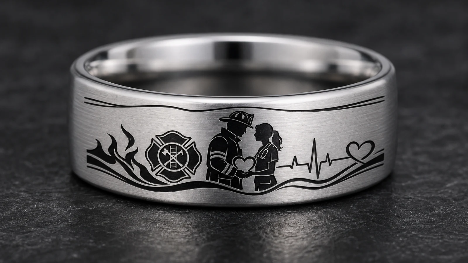 Educational diagram for ai ring designer showing Your story, AI draft, Refine, Final design